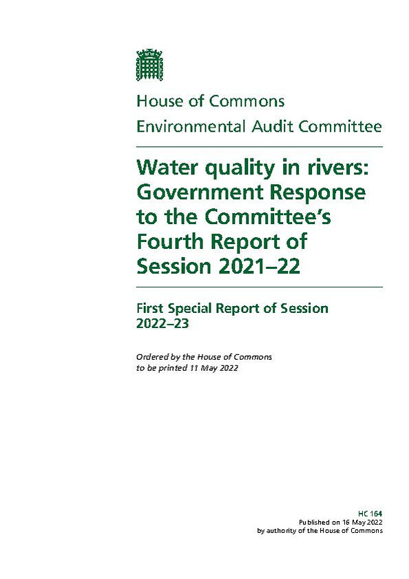 Water-quality-in-rivers-Government-Response-to-the-Committee s-Fourth-Report-of-2021-22